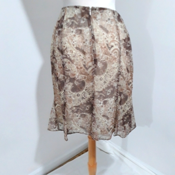 Kathie Lee Collection Lining Lightweight Paisley Print Skirt Size 10 - Picture 4 of 8